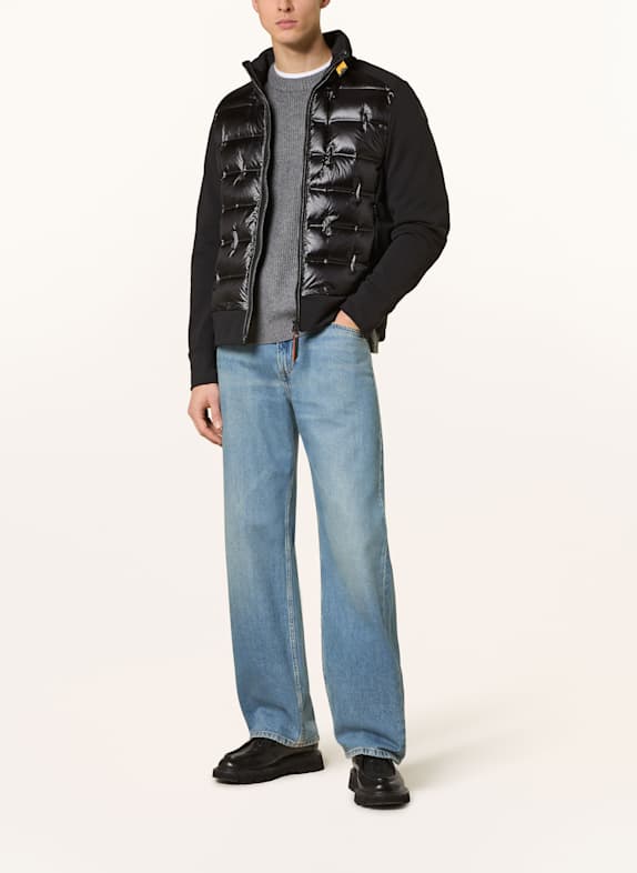 PARAJUMPERS Donsjack MATTY in materiaalmix ZWART