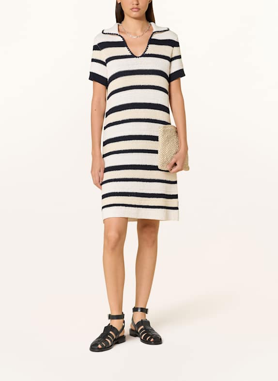 ARMEDANGELS Strickkleid PAOLINAA CREME/ DUNKELBLAU