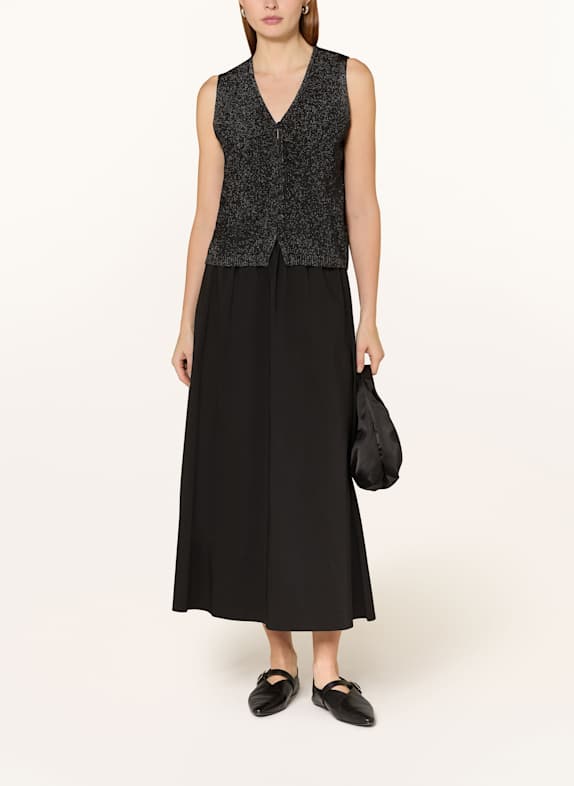 WHISTLES Strickweste mit Glitzergarn SCHWARZ