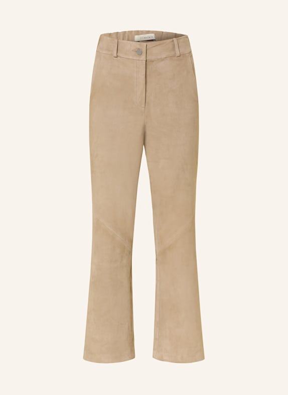 lilienfels 7/8 leather trousers TAUPE