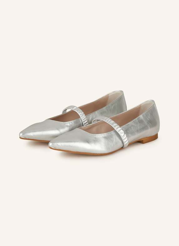 darling harbour Mary-Jane-Ballerinas SILBER