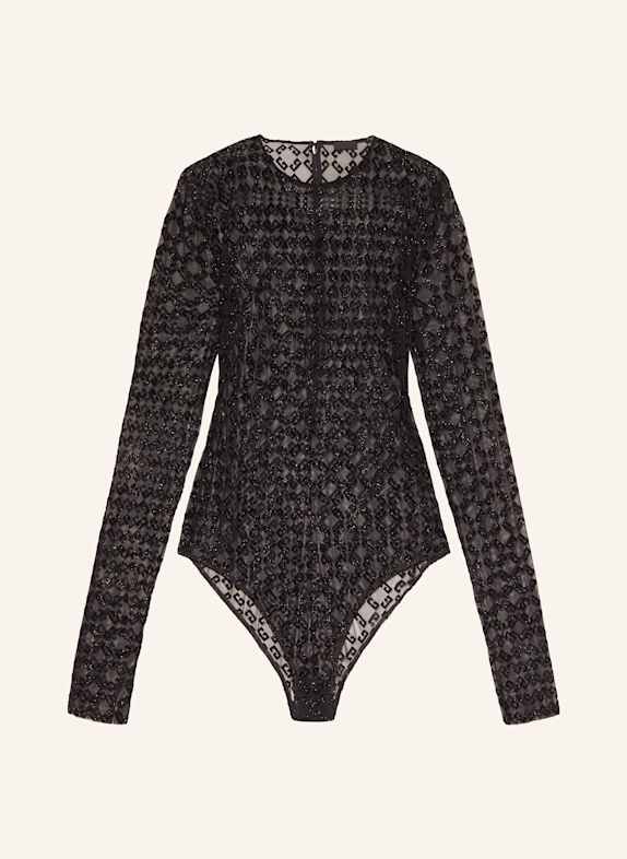 GIVENCHY Body mit Glitzergarn SCHWARZ