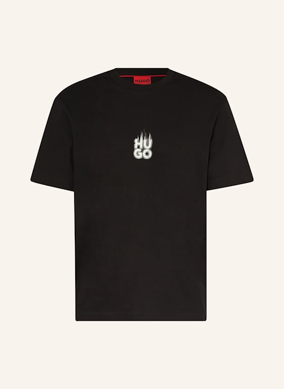 HUGO T-Shirt DALSAR SCHWARZ