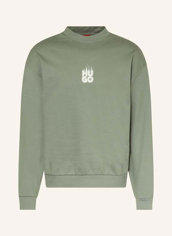 HUGO Sweatshirt DURUNGU GRÜN/ CREME