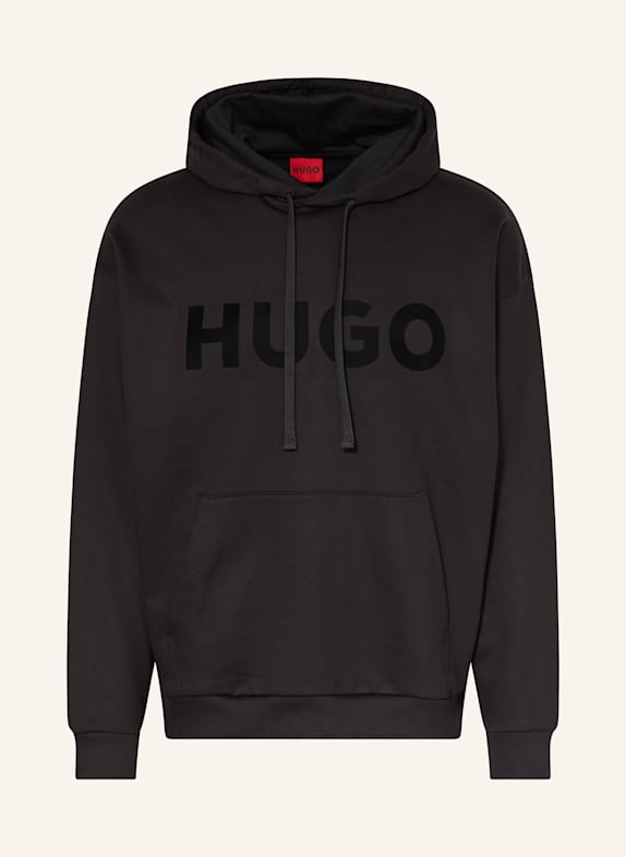 HUGO Bluza z kapturem DITCHLE CZARNY