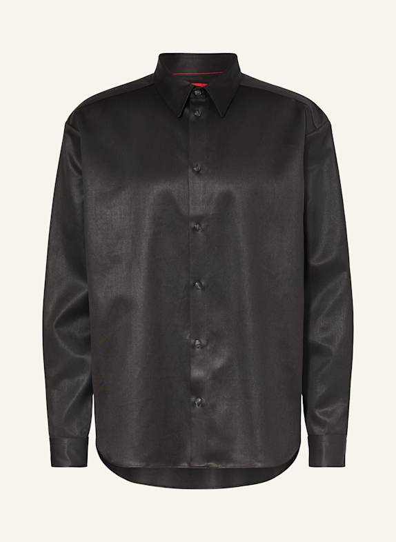 HUGO Hemd ELLISOE Comfort Fit SCHWARZ