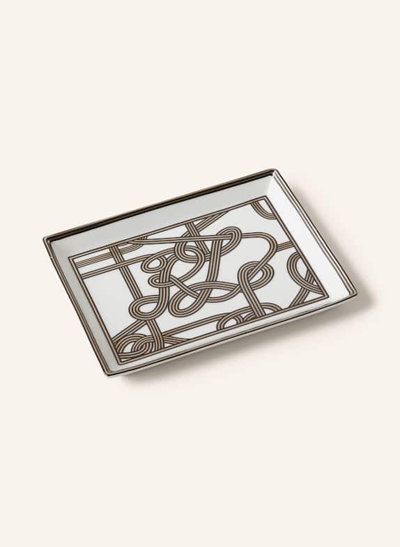 RALPH LAUREN HOME Tablett BERKEN WEISS/ DUNKELGRAU