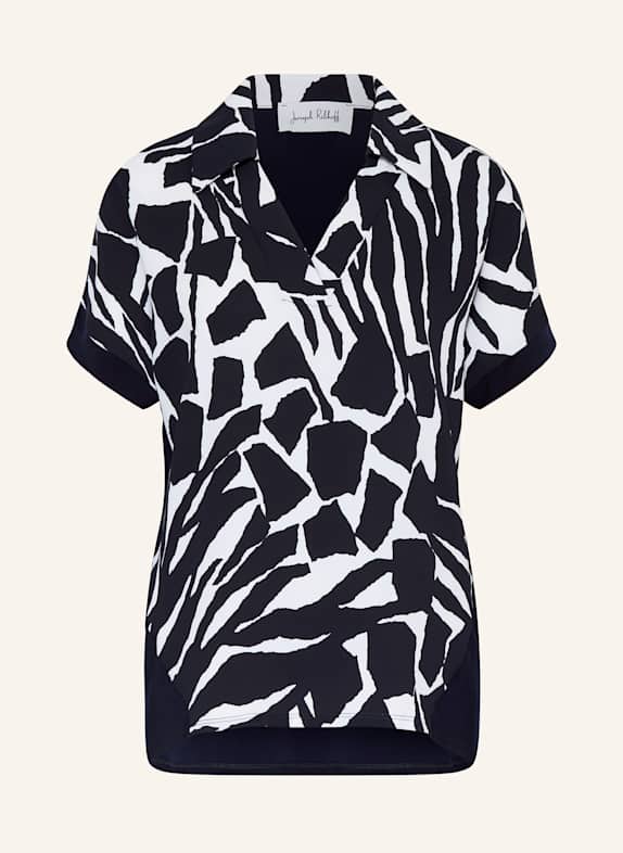 Joseph Ribkoff Blusenshirt im Materialmix WEISS/ DUNKELBLAU