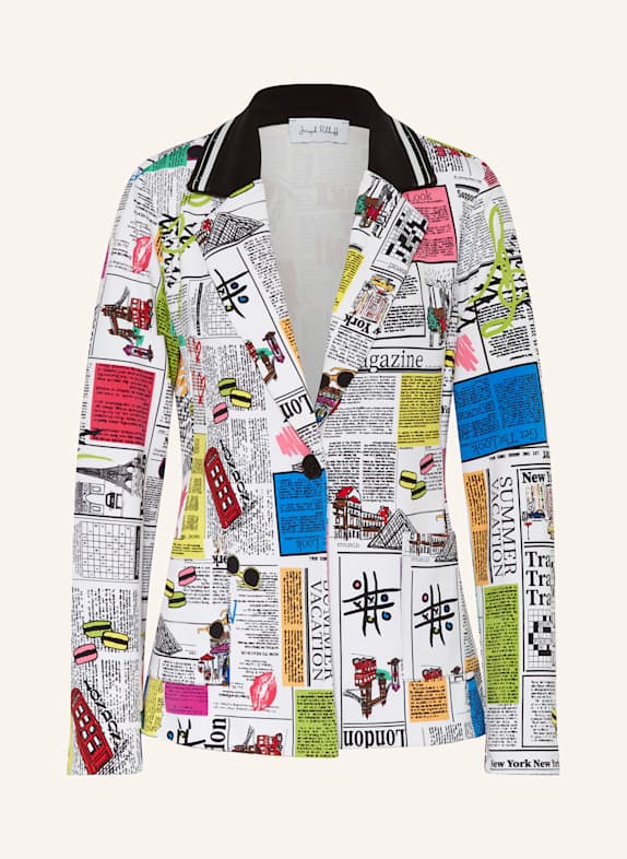 Joseph Ribkoff Jerseyblazer mit Schmucksteinen WEISS/ PINK/ BLAU