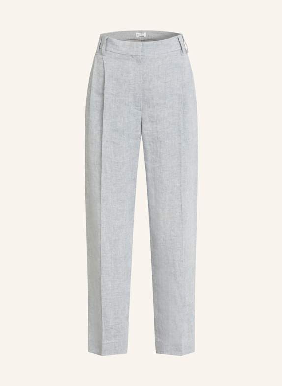 BRUNELLO CUCINELLI Leinenhose mit Glitzergarn BLAUGRAU