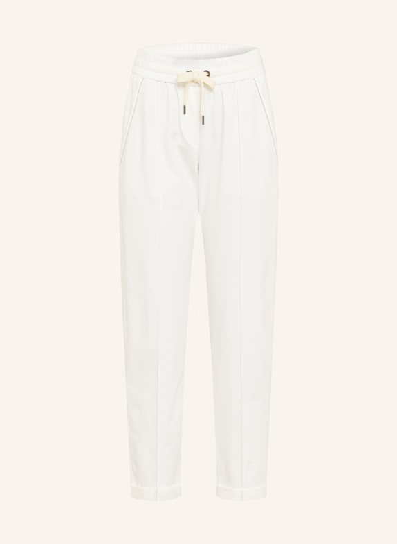 BRUNELLO CUCINELLI Hose im Joggingstil mit Schmucksteinen WEISS