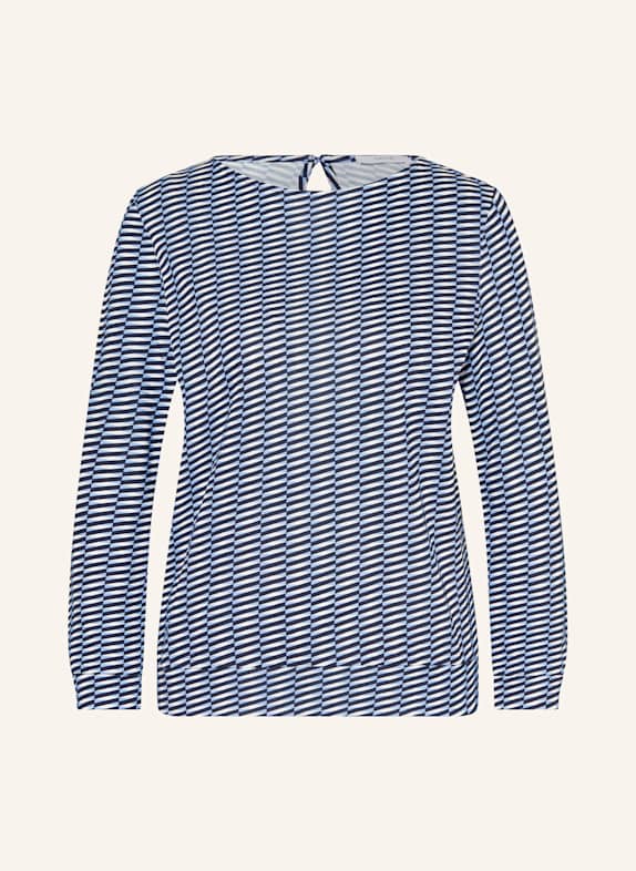 OPUS Blusenshirt SUSTA HELLBLAU/ SCHWARZ/ WEISS