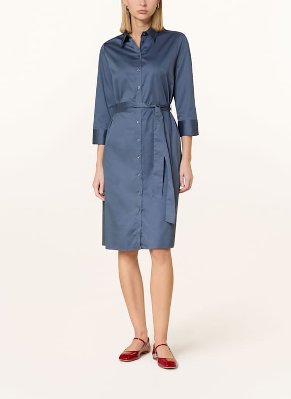 ETERNA Hemdblusenkleid mit 3/4-Arm BLAUGRAU