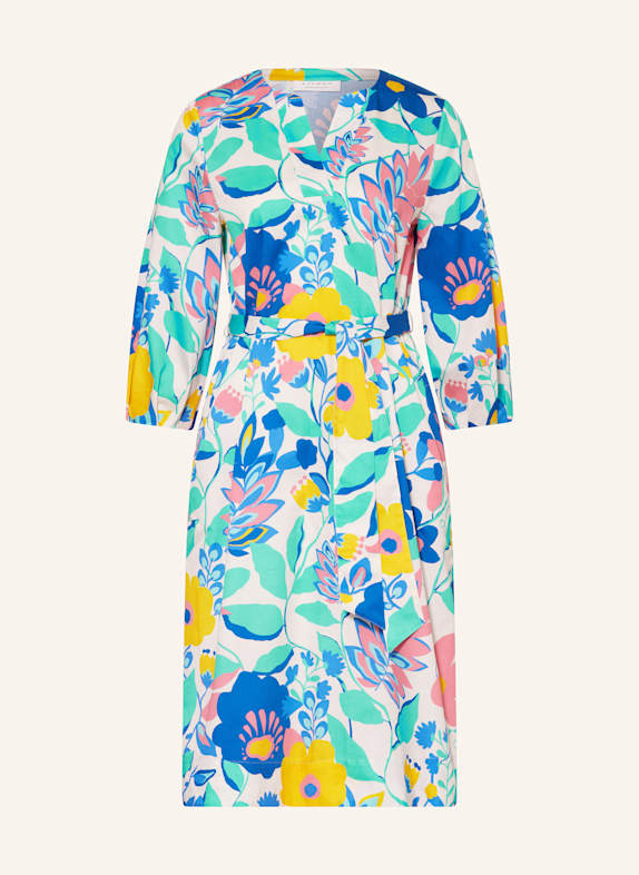 ETERNA Kleid mit 3/4-Arm BLAU/ GELB/ HELLROT