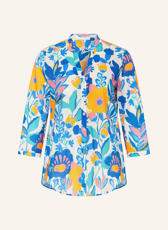 ETERNA Bluse mit 3/4-Arm BLAU/ GELB/ HELLROT