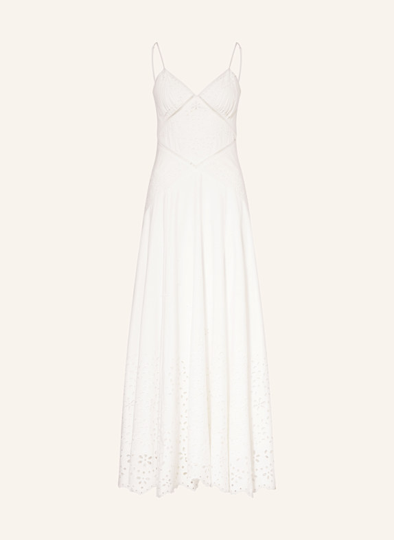 self-portrait Kleid aus Lochspitze mit Cut-out CREME