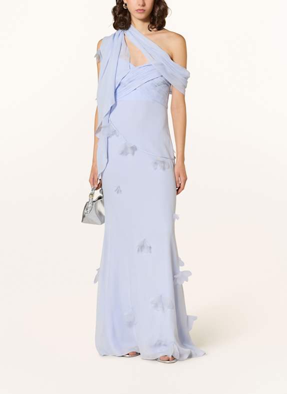 self-portrait Set: Abendkleid und Stola HELLBLAU
