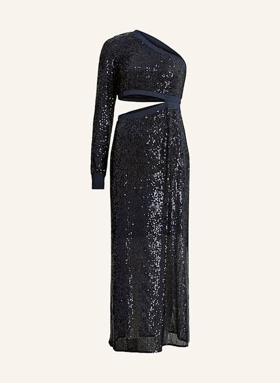 ALLSAINTS DAISY one-shoulder dress with sequins DARK BLUE
