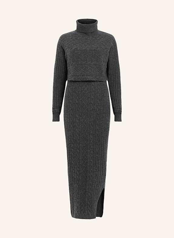 ALLSAINTS Set MURIEL: Knit dress and turtleneck sweater DARK GRAY