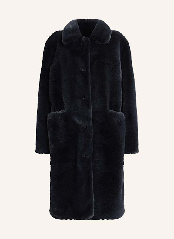ALLSAINTS Faux fur coat SORA DARK BLUE