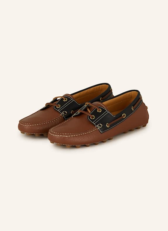 TOD'S Mokassins COGNAC/ SCHWARZ