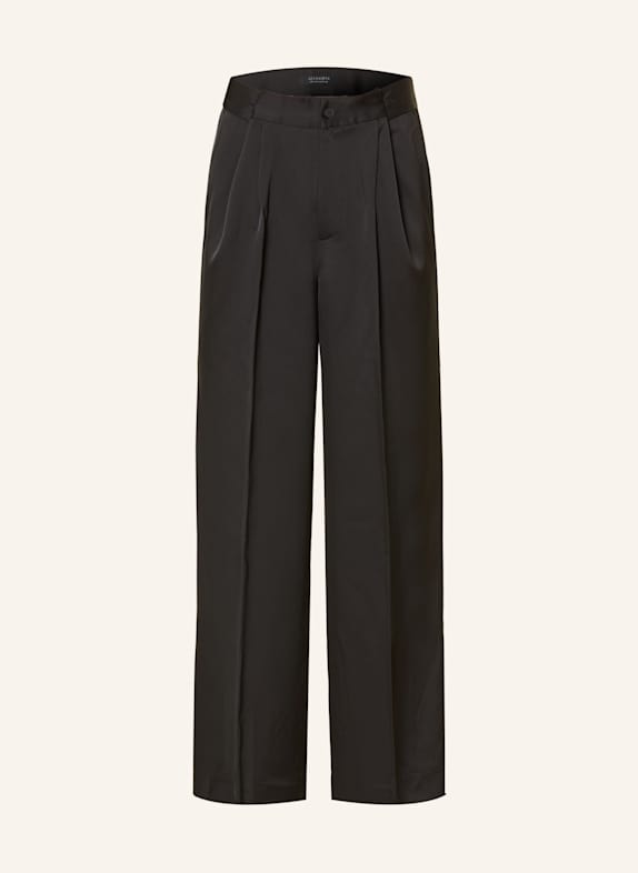 ALLSAINTS Marlenehose MYRTLE aus Satin SCHWARZ