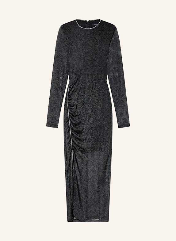 ALLSAINTS Mesh-Kleid NORA mit Drapage SCHWARZ