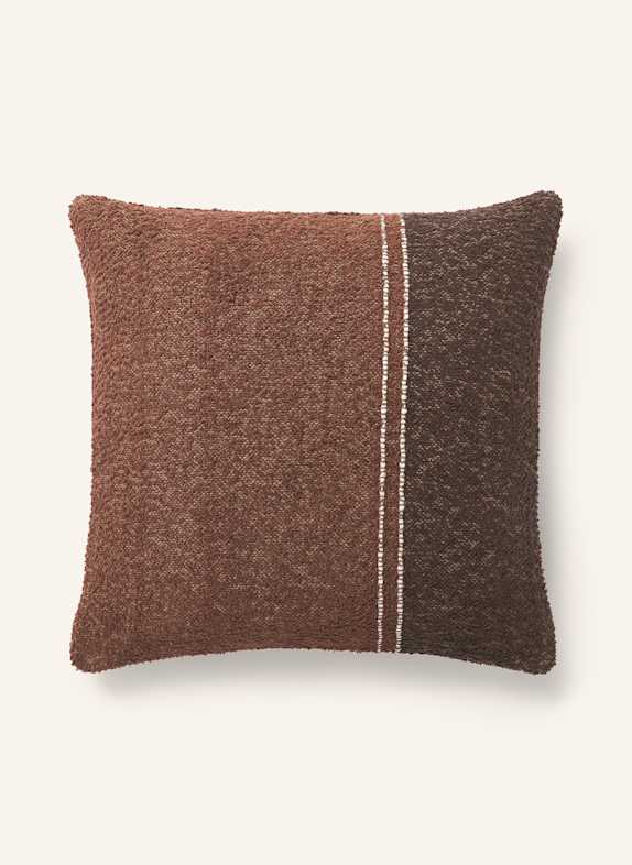 Westwing Collection Dekokissenhülle LAGO aus Tweed BRAUN/ DUNKELBRAUN