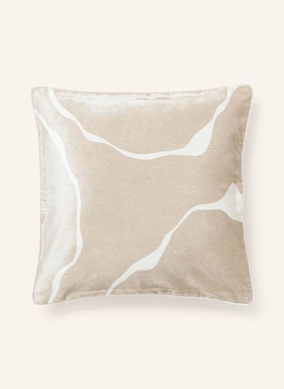 Westwing Collection Dekokissenhülle SERAPHINA aus Samt BEIGE/ WEISS