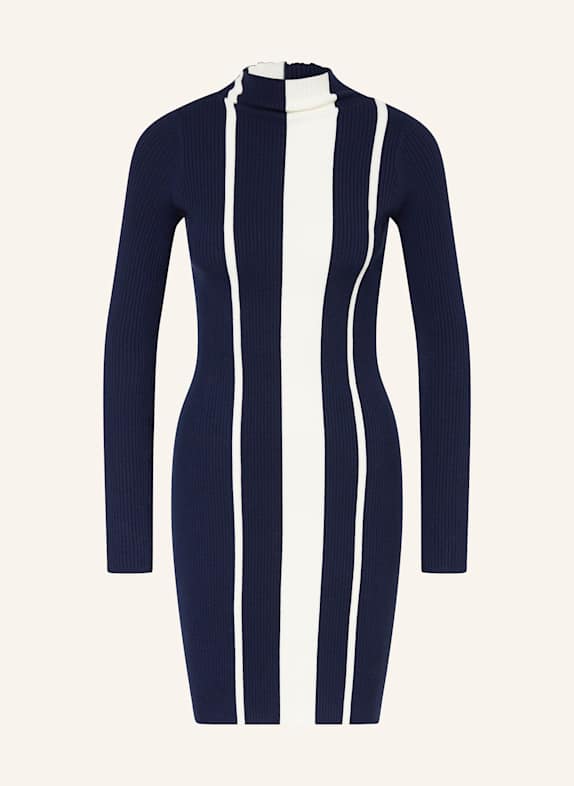 REISS Strickkleid DUNKELBLAU/ WEISS