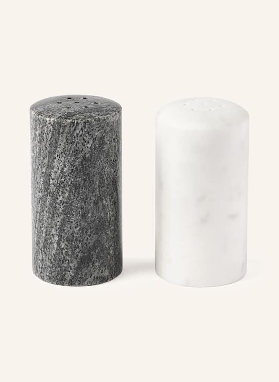 Westwing Collection Salz- und Pfefferstreuer AGATA WEISS/ DUNKELGRAU
