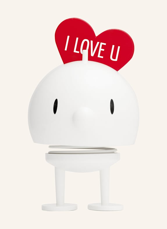Hoptimist Dekofigur LOVE BUMBLE MEDIUM WEISS/ ROT