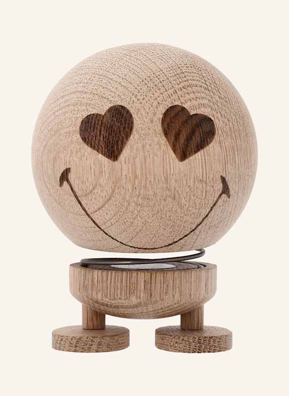 Hoptimist Decorative figurine SMILEY LOVE MEDIUM LIGHT BROWN