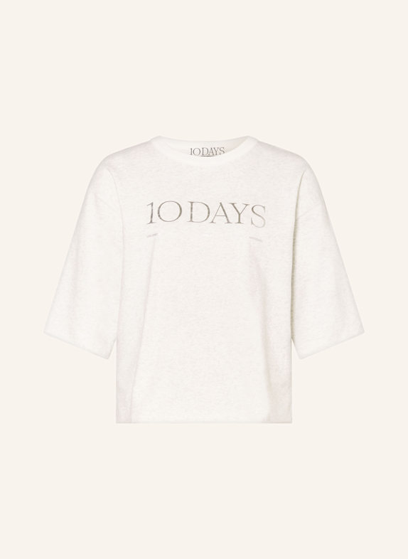 10DAYS Sweatshirt mit 3/4-Arm HELLGRAU/ SILBER