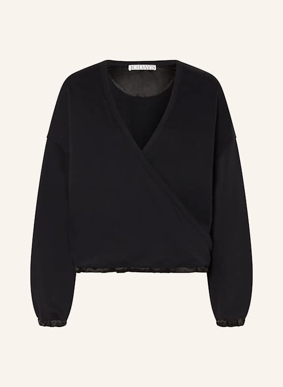 10DAYS Sweatshirt in Wickeloptik SCHWARZ