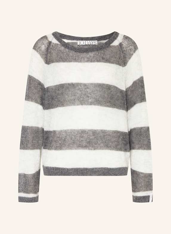 10DAYS Pullover mit Alpaka DUNKELGRAU/ HELLGRAU