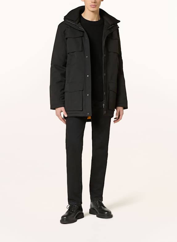 WELLENSTEYN Parka VANCOUVER mit abnehmbarer Kapuze SCHWARZ