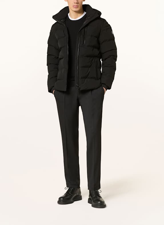 WELLENSTEYN Steppjacke mit abnehmbarer Kapuze SCHWARZ