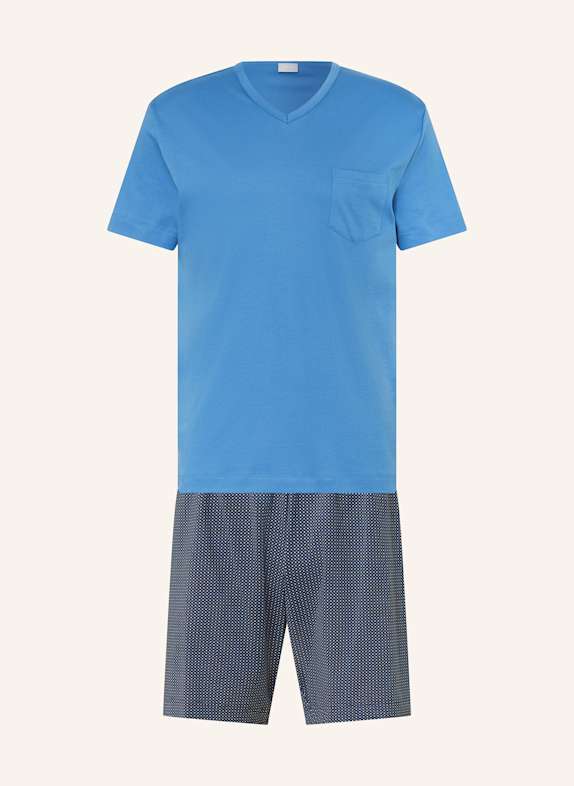 mey Shorty-Schlafanzug Serie MICRO BLUE BLAU