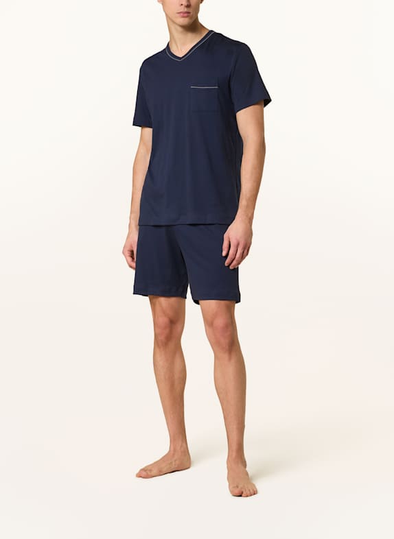 mey Shorty-pyjamas Serie PURE NIGHT MÖRKBLÅ