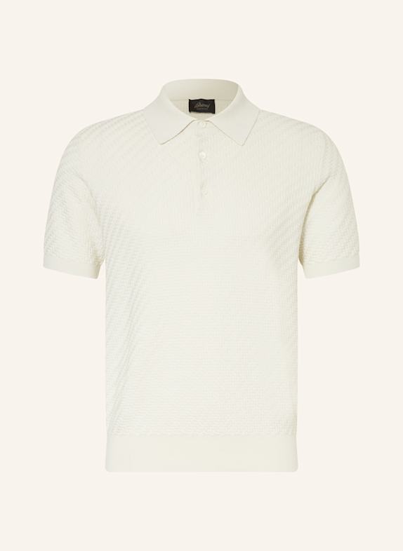 Brioni Poloshirt mit Seide CREME