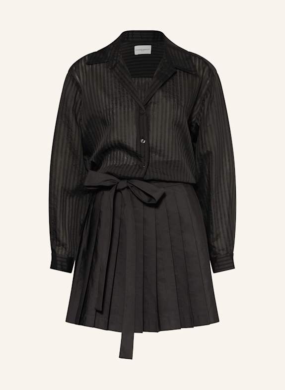 CLAUDIE PIERLOT Kleid im Materialmix SCHWARZ