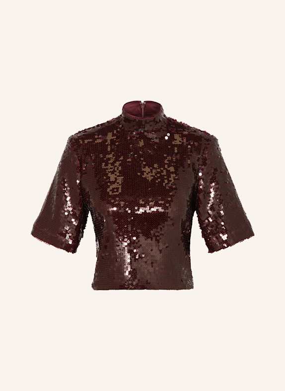 MALINA ADELYN merino wool sweater DARK RED