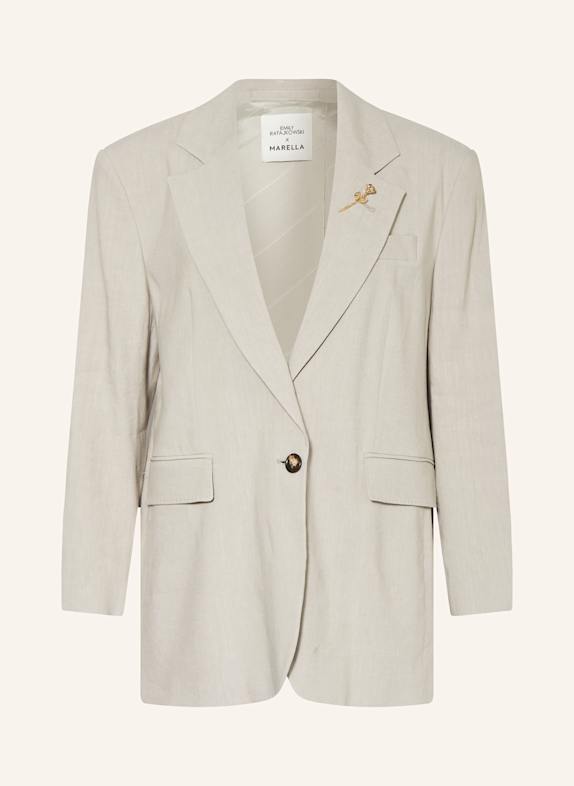 MARELLA Longblazer mit Leinen CREME