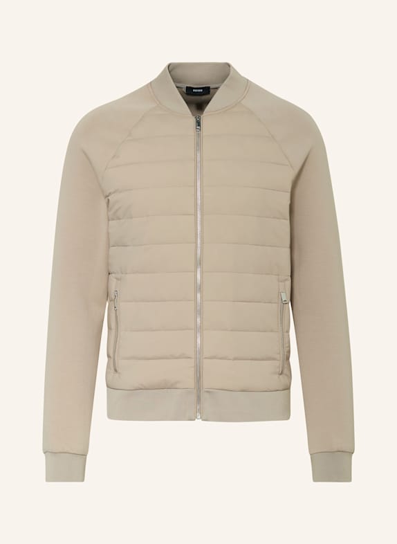 REISS Blouson ROCHDALE im Materialmix HELLBRAUN