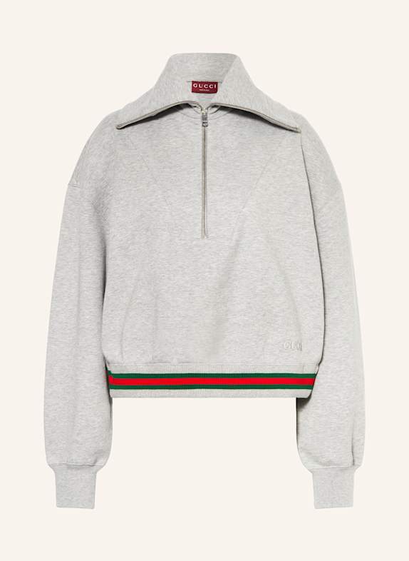GUCCI Bluza nierozpinana JASNOCZARY/ ZIELONY/ CZERWONY