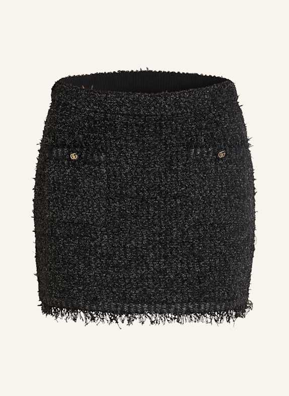 GUCCI Strickrock mit Glitzergarn SCHWARZ