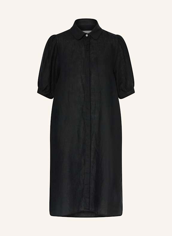ROBERT FRIEDMAN Hemdblusenkleid FINIAL aus Leinen SCHWARZ