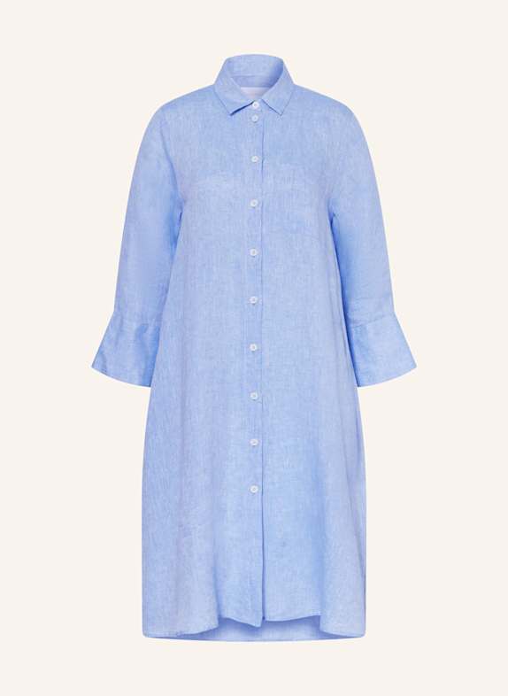 ROBERT FRIEDMAN Hemdblusenkleid aus Leinen HELLBLAU