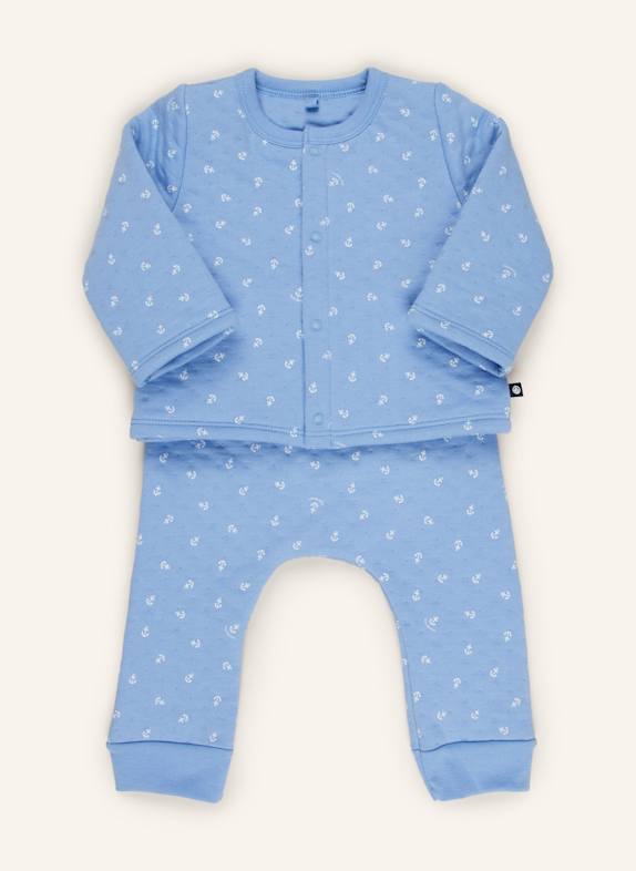 PETIT BATEAU Set: Sweatjacke und Sweatpants BAPY BLAU/ WEISS